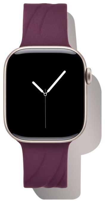 Armband 20 mm Apple Watch 42/44/45/46/49 - S/M  Soft Swirl Silicone Watch Band (Violett) 