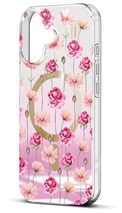 Mirror Case MagSafe für Apple iPhone 16 (Rose Blush Floral) 
