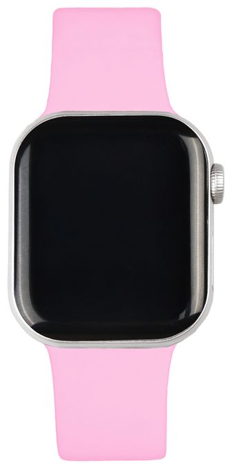 Armband S/M 20 mm Apple Watch 38/40/41/42 (Series10)  Silicone Watch Band (Pink) 