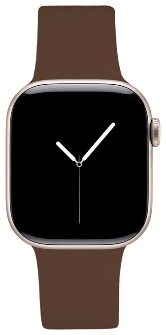 Armband 20 mm Apple Watch 38/40/41/42(Series10) - M/L  Silicone Watch Band (Braun) 