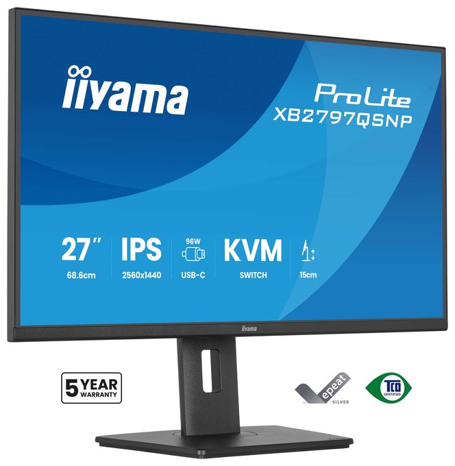 Quad HD Monitor 68,6 cm (27 Zoll) 16:9 350 cd/m²  ProLite XB2797QSNP-B1 (Schwarz) 