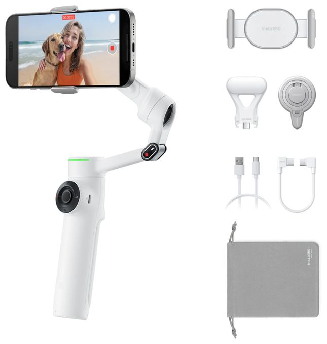 Stativ Gimbal für Smartphone faltbar Bluetooth  Flow 2 Pro (Weiß) 