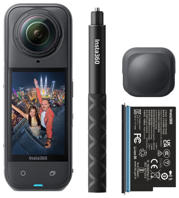 11904 x 5952 Pixel Aktion Kamera 360° 72 MP  X5 Starter Bundle (Schwarz) 