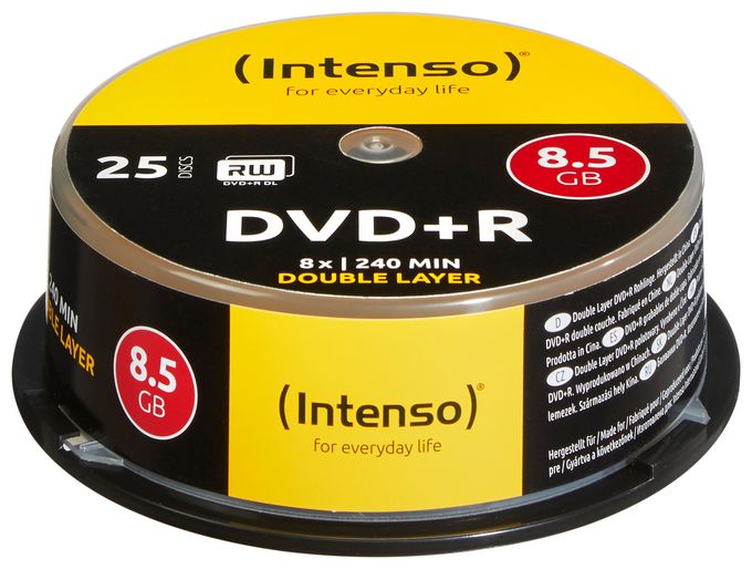 DVD+R 8.5GB 8x Double Layer 25er Cakebox 