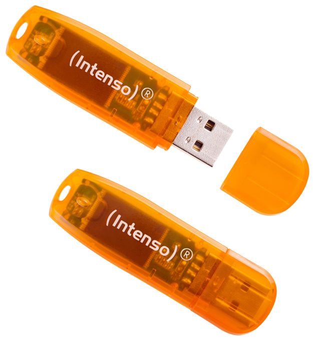 USB Typ-A Stick 64 GB  Rainbow Line (Orange) 
