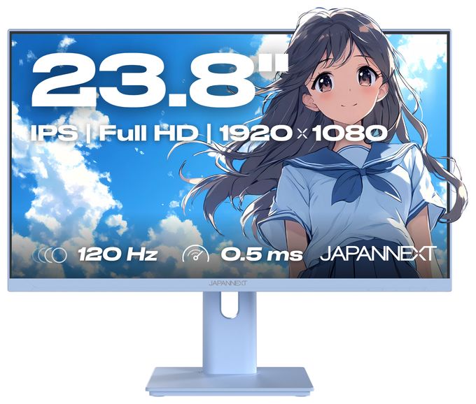 Full HD Monitor 60,5 cm (23.8 Zoll) 16:9 0,5 ms 300 cd/m²  JN-I238FHD120F-HSP-BB (Blau) 