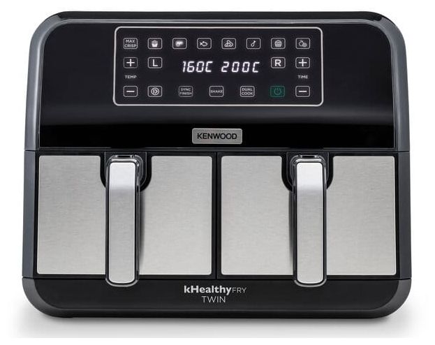 Doppel Heißluftfritteuse 8 l 1700 W  HFM20.000MB kHealthy Twin Airfryer (Schwarz) 
