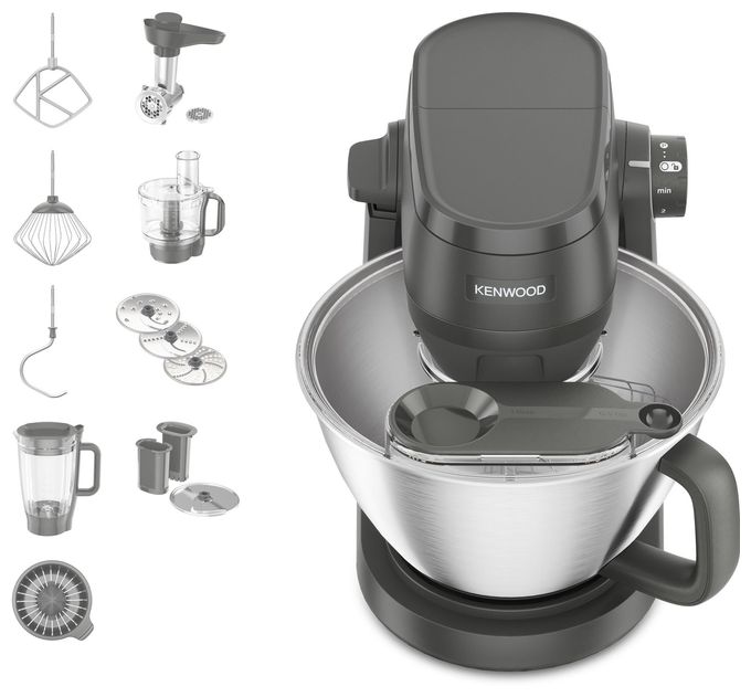 1000 W Küchenmaschine 4,3 l  KHC30.070GY Multi Tasker (Edelstahl, Grau) 