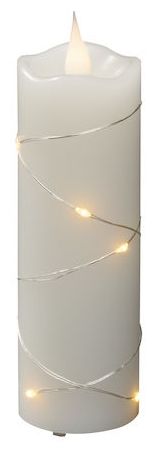 LED 1900 K Bernstein Batterie/Akku 1825-180 Echtwachskerze 