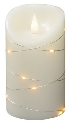 LED 1900 K Bernstein Batterie/Akku 1834-180 Echtwachskerze 