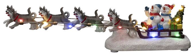 LED Multi Batterie/Akku 4242-000	 Schneemänner mit Schlitten 