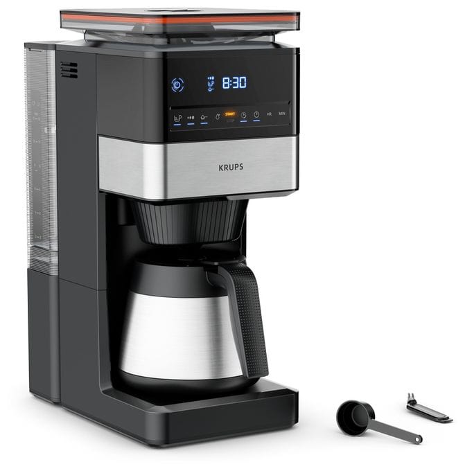15 Tassen Thermo Filterkaffeemaschine  KT8428 Grind Aroma XL (Schwarz, Edelstahl) 