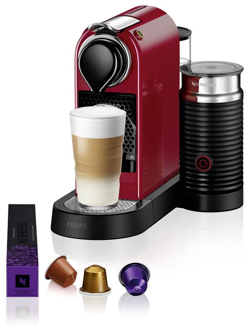 Nespresso Kapselmaschine 19 bar 1,0 l  XN7615 CitiZ&Milk (Rot) 
