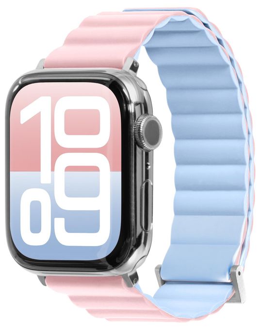 Armband Watch Series 4-10/Watch SE/Watch Ultra 44/45/46/49 mm  Novi Sport (Pink, Blau) 