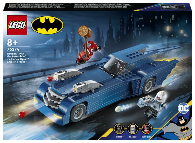 BatmanTM im BatmobilTM vs. Harley QuinnTM und Mr. FreezeTM 