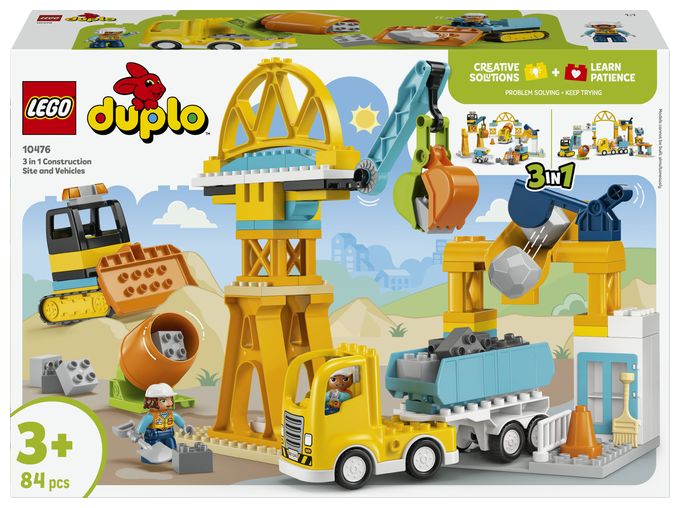 Baustelle mit Baufahrzeugen – 3-in-1-Set 