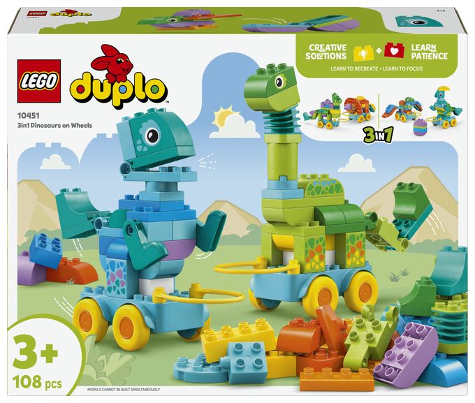 Dinos auf Rädern 3-in-1-Set 