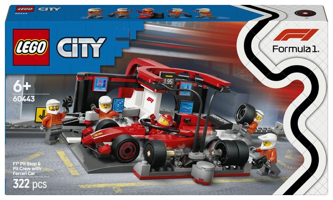 F1® Boxenstopp mit Boxencrew und Ferrari Flitzer 