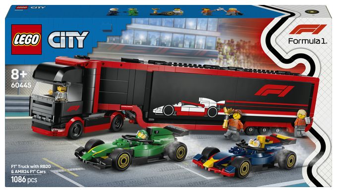 F1® Transporter mit RB20 & AMR24 F1® Rennautos 
