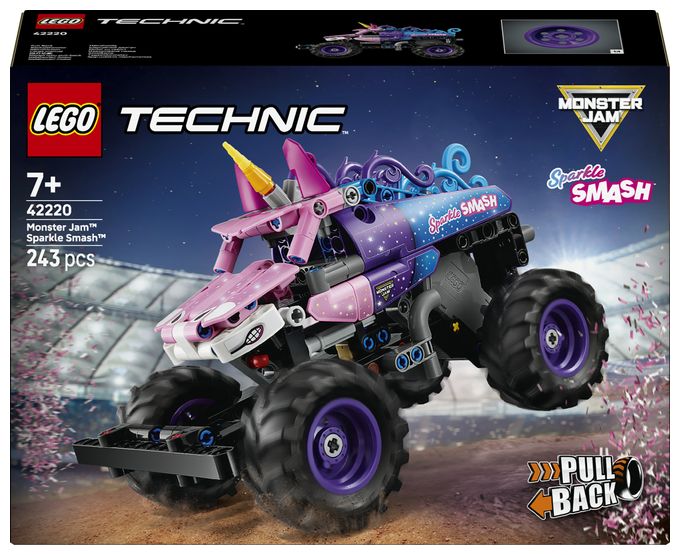 Monster JamTM Sparkle SmashTM mit Rückziehmotor 
