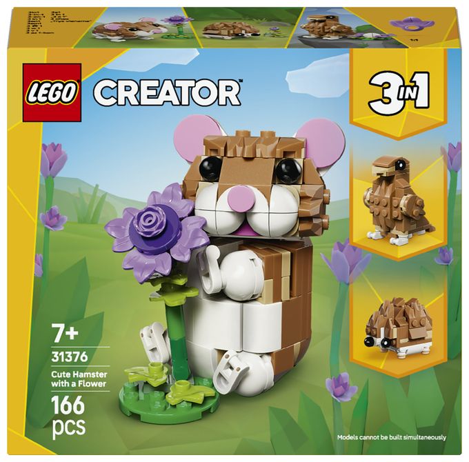 Niedlicher Hamster mit Blume 