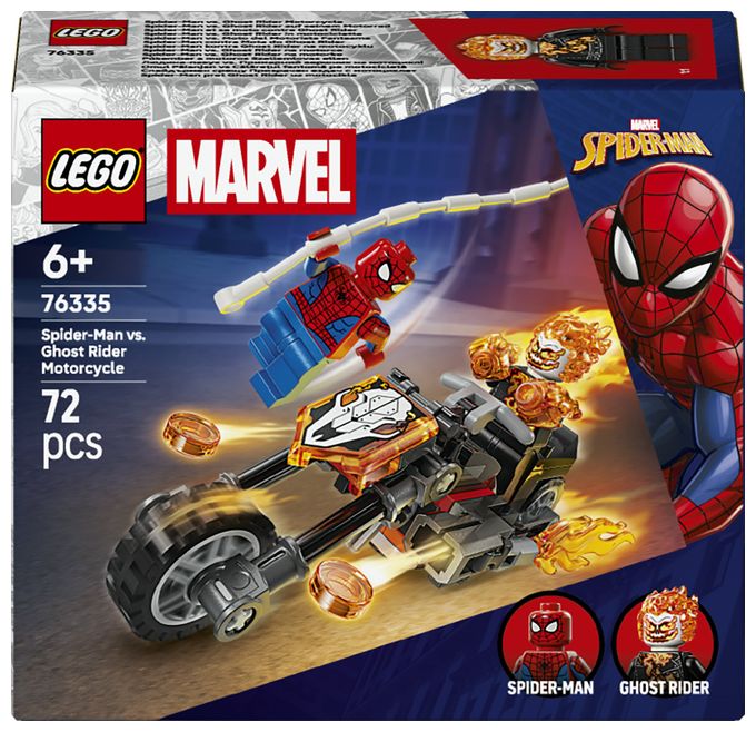 Spider-Man vs. Ghost Rider auf seinem Motorrad 