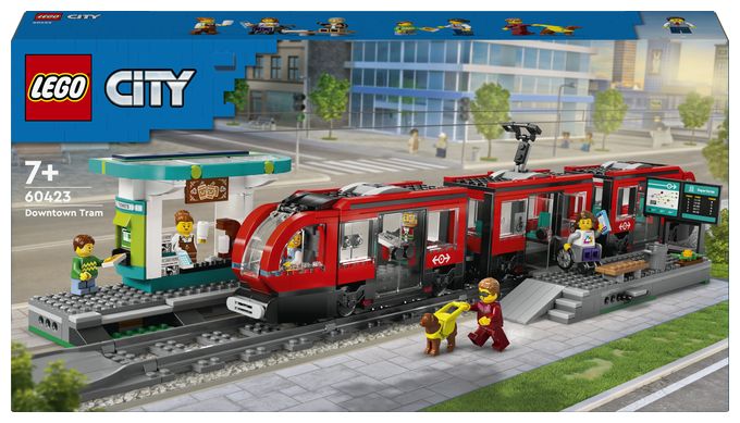 Straßenbahn mit Haltestelle 