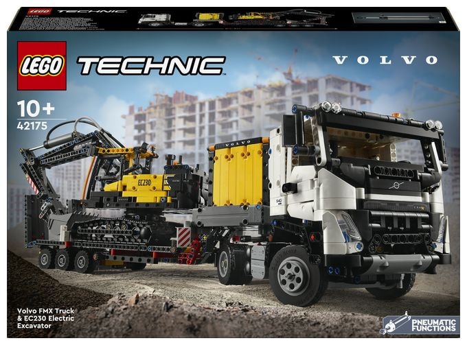 Volvo FMX LKW mit EC230 Electric Raupenbagger 