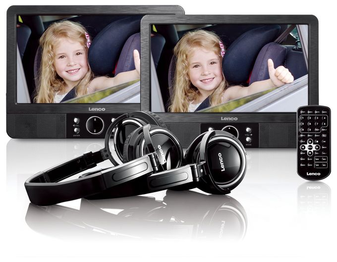 22,9 cm (9 Zoll) Tragbarer DVD-Player MES-415 Dual-Bildschirm 
