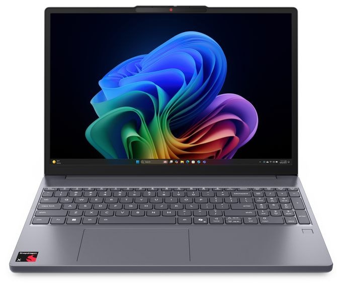 WUXGA Notebook 38,9 cm (15.3 Zoll) 1920 x 1200 Pixel 1 TB SSD Windows 11 Home Qualcomm Snapdragon max. 3 GHz  IdeaPad Slim 3 15Q8X10 Copilot+ (Grau) 