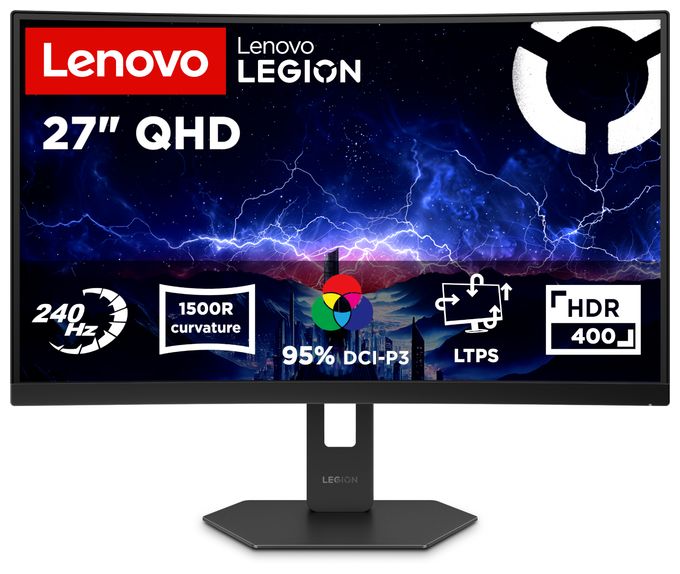 Quad HD Monitor 68,6 cm (27 Zoll) 16:9 6 ms 400 cd/m²  Legion 27Q-2c (Schwarz) 