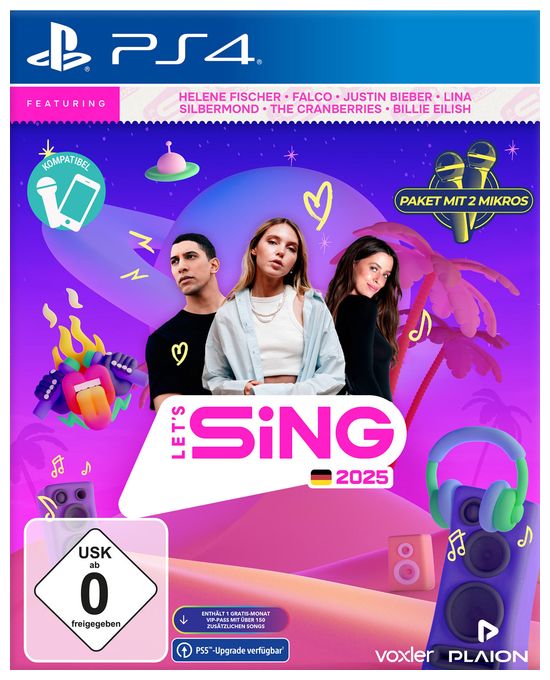 Let's Sing 2025 German Version [+ 2 Mics] (PlayStation 4) 
