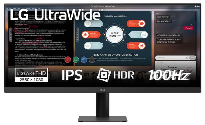 WFHD Monitor 73,7 cm (29") 21:9 5 ms 350 cd/m²  29U511A-B (Schwarz) 