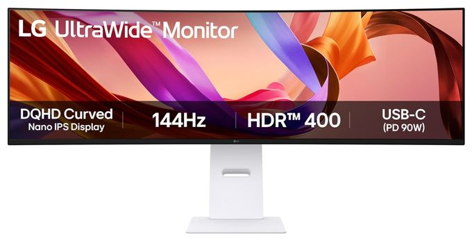 Quad HD Monitor 124,5 cm (49 Zoll) 32:9 5 ms 400 cd/m²  49U950A-W (Schwarz, Weiß) 