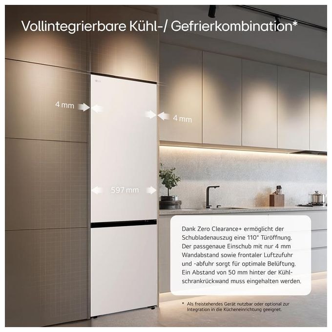 262 l / 113 l Kühl-Gefrierkombi freistehend NoFrost 139 kWh Jahr  GBBS322BSW (Weiß) 