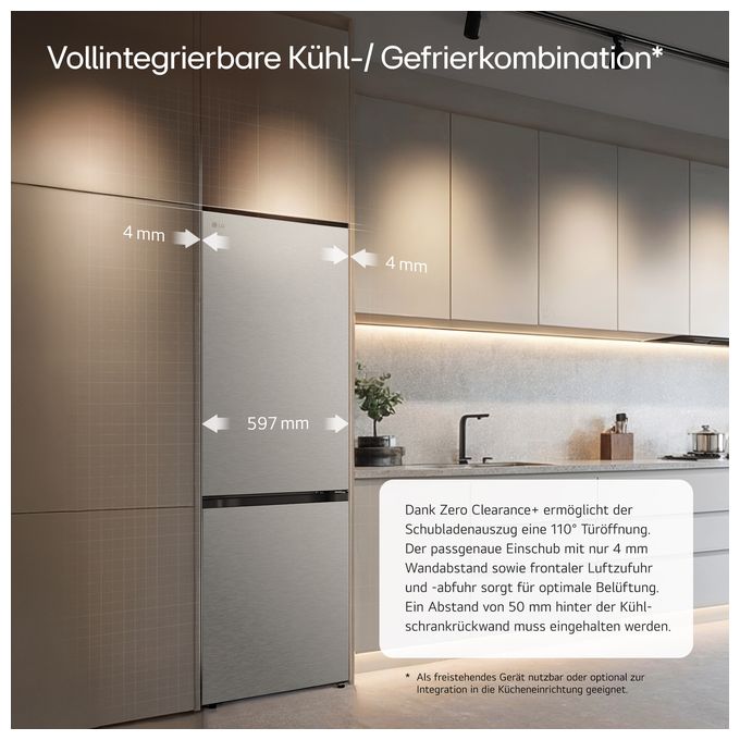 220 l / 113 l Kühl-Gefrierkombi freistehend NoFrost 108 kWh Jahr  GBBS716AMB (Metallisch) 