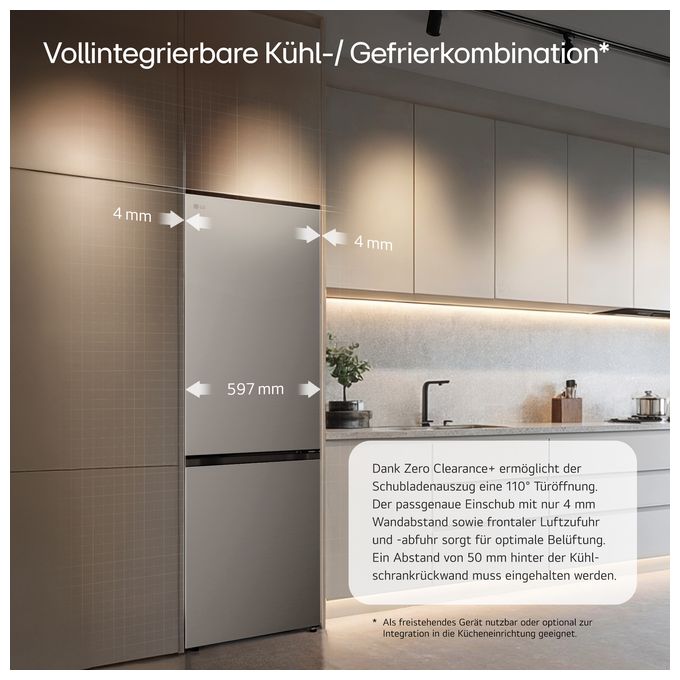 220 l / 113 l Kühl-Gefrierkombi freistehend NoFrost 169 kWh Jahr  GBBSJ1CCPY (Silber) 