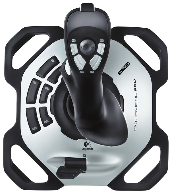 Digital Joystick für PC  Extreme 3D Pro (Schwarz, Weiß) 