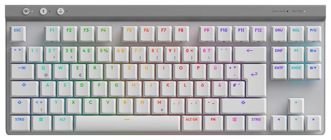 RGB-LED Gaming Tastatur RF Wireless + Bluetooth 2.4 GHz  G515 (Weiß) 
