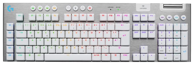 LED Gaming Tastatur RF Wireless + Bluetooth 2.4 GHz  G915X Lightspeed (Weiß) 