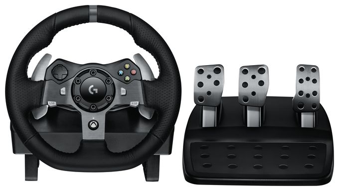 Analog / Digital Lenkrad + Pedale für PC, Xbox One, Xbox Series S, Xbox Series X  G920 (Schwarz) 