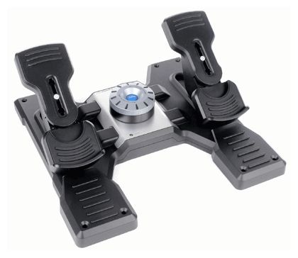 Analog / Digital Flugsimulation für PC  Pro Flight Rudder Pedals (Schwarz, Silber) 