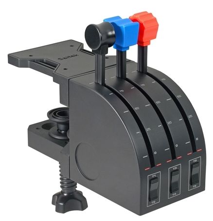 Analog / Digital Flugsimulation für PC  Pro Flight Throttle Quadrant (Schwarz) 