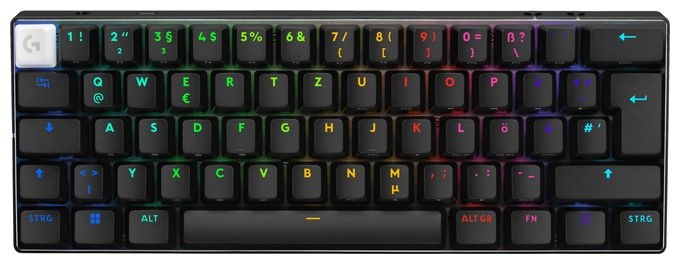 RGB-LED Gaming Tastatur RF Wireless + Bluetooth 2.4 GHz  Pro X 60 (Schwarz) 