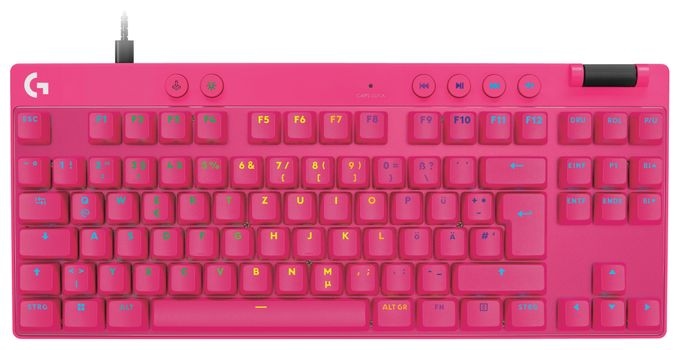LED Gaming Tastatur USB  Pro X TKL Rapid (Pink) 