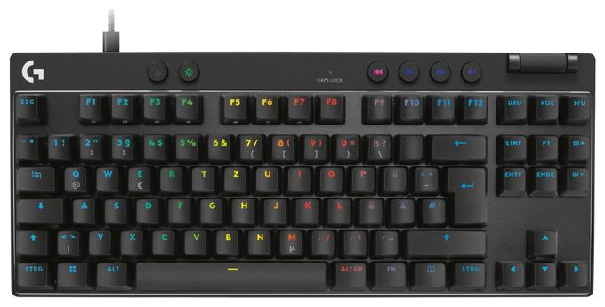 LED Gaming Tastatur USB  Pro X TKL Rapid (Schwarz) 