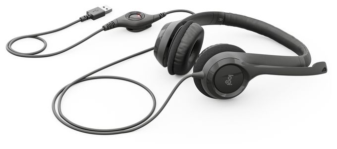 Ohraufliegender Kopfhörer Kabelgebunden USB Typ-A  H390 (Schwarz) 