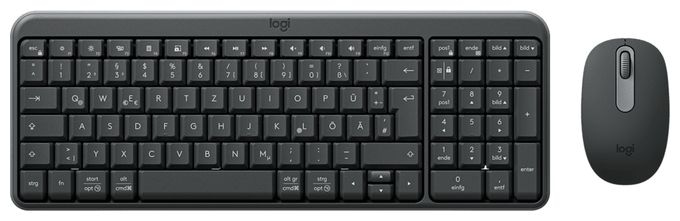 Universal Tastatur RF Wireless + Bluetooth 2.4 GHz  MK250 Compact Bluetooth Wireless Combo (Graphit) 