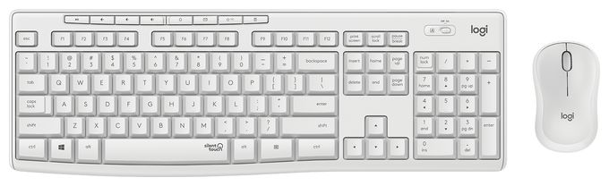 Büro Tastatur RF Wireless 2.4 GHz  MK295 Silent Wireless Combo (Weiß) 