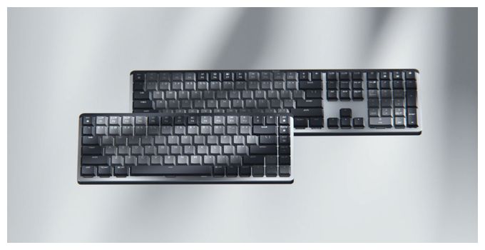LED Büro Tastatur RF Wireless + Bluetooth 2.4 GHz  MX Mini Mechanical (Graphit) 